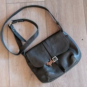 Radley army green geninue leather cross body medium bag